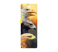 3D LiveLife Marcapaginas - Tres águilas de Deluxebase. Un marcapáginas de águilas con 3D lenticular e ilustraciones con licencia del reconocido artista Carol Cavalaris
