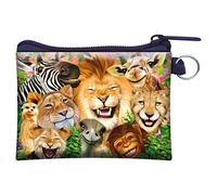 3D LiveLife Monedero - Sonrisas de Safari de Deluxebase. Monedero lenticular 3D con Animales Salvajes. con Cremallera y Tarjetero con Obra de Arte del reconocido Artista Michael Searle