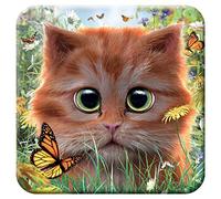 3D LiveLife Posavasos de Corcho - Gatitos de Deluxebase. Posavasos de Corcho de Gatos Lenticular 3D, con Ilustraciones Originales con Licencia del reconocido Artista David Penfound