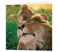3D LiveLife Tarjeta felicitacion - Amor de padre de Deluxebase. Tarjeta Lenticular 3D con león colorido para toda ocasión. Ilustraciones originales con licencia del reconocido artista, Schim Schimmel
