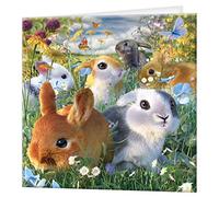 3D LiveLife Tarjeta felicitacion - Conejitos de Deluxebase. Tarjeta Lenticular 3D con conejos para toda ocasión y edad. Ilustraciones originales con licencia del reconocido artista, David Penfound