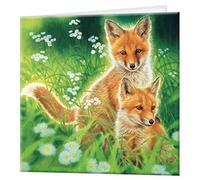 3D LiveLife Tarjeta felicitacion - Zorro de Deluxebase. Tarjeta Lenticular 3D con zorros para toda ocasión y edad. Ilustraciones originales con licencia del reconocido artista, Beth Hoselton