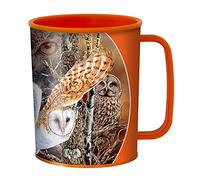 3D LiveLife Tazas originales - Búho en el bosque de Deluxebase. Taza de plástico de buhos 3D Lenticular de 300ml para niños, ilustraciones con licencia del reconocido artista Steven Michael Gardner