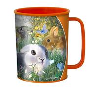 3D LiveLife Tazas originales - Conejitos de Deluxebase. Taza de plástico de conejos 3D Lenticular de 300ml para niños, con ilustraciones originales con licencia del reconocido artista David Penfound
