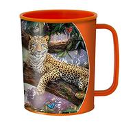 3D LiveLife Tazas originales - Leopardo en el árbol de Deluxebase. Taza de plástico 3D Lenticular de 300ml para niños, con ilustraciones originales con licencia del reconocido artista Jan Patrik Kra