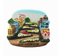 3D Lombard Street San Francisco Estados Unidos Souvenir imán para nevera, Estados Unidos, pegatina de viaje, hogar y cocina decoración San Francisco imán para nevera