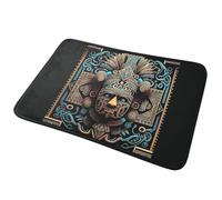 3D Los Cuentos de Montezuma Diseño Azteca Felpus Antideslizante Tapete de Suelo Alfombra para Entrada a la Cocina Casas Casas Tapetes para los pies-40x60cm