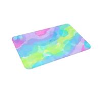 3D Lovely Colorful Watercolor Clouds Non-Slip Floor Mat Dust-proo Carpet Rug for Kitchen Entrance Home Bedroom Footpad Mats-40x60cm