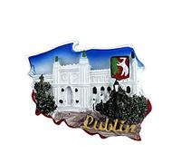 3D Lublin Polonia Imán de nevera regalo de recuerdo, resina hecha a mano Lublin imán de refrigerador colección de decoración para el hogar y la cocina