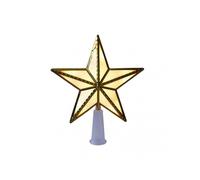 3d luminous five-pointed star led transparent five-pointed star christmas tree top decoration