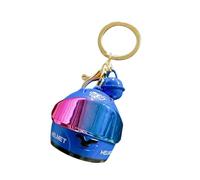 3D Luminous Motorcycle Helmet Keychain Colorful Glow in Dark Mini Simulated