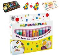 3D Magic Popcorn Pen,DIY Puffy Bubble Popcorn Drawing Pens Magical Markers