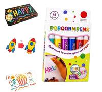 3D Magic Popcorn Pen,DIY Puffy Bubble Popcorn Drawing Pens Magical Markers