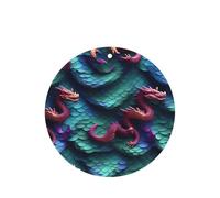 3D Magical Dragon Scales - Juego de tarjetas de ambientador redondas para coche, aroma a lavanda, 10/24 piezas