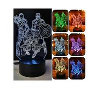 3D Marvel Los Vengadores LED Luz de Noche Spiderman Ironman LÃ¡mpara NiÃos Regalo de CumpleaÃos
