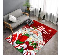 3D mas Carpet for Living Room Home Oration Large Rugs Claus Kids Room Children Bedroom Bedside Mats New Year Gifts-50x80cm