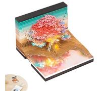 3D Memo Pad Calendario 2025, Time Piece Calendar 2025, Oficinas Creativas Calendario de Escritorio 2025 Calendario de Escritorio Calendario Decorativo 3D 2025 para Estantería de Mesa