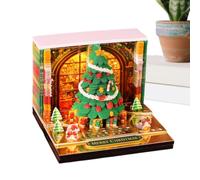 3D Memo Pads - Christmas Tree Display, 2027 Desktop Calendar Notebook | Sculpture Paper Craft Planners log book Block | Modern Farmhouse Living Room Tabletop Ornament Gift For Birthday New Year Eve