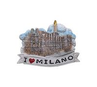 3D Milan Italia Refrigerador Imán Recuerdos Turísticos Resina Pegatinas Magnéticas Imán de Nevera Hogar y Cocina Decoración de China