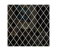3D Mirror Sticker Large DIY Home Decor Art Wall Stickers For Bathroom Kitchen For Living Room(Black,100x100cm 58pcs)
