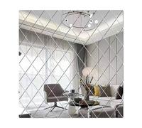 3D Mirror Sticker Large DIY Home Decor Art Wall Stickers For Bathroom Kitchen For Living Room(Silver,50x100cm 32pcs)