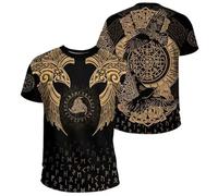3D Mitología Nórdica Oversized Gym Camiseta Hombre Gym Shirts For Hombre 3D Vikingo Camiseta - Heavy Poliéster Streetwear Hip Hop - for Everyday Wear, Basic & Essential