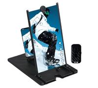 3D Mobile Phone Screen Magnifier Zunetsutock Plegable Stand Wireless Remote Control High Definition Projector Amplier | for Video Streaming Movies TV Entertainment Viewing