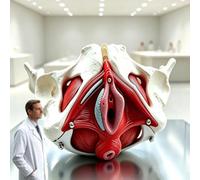 3D Modelo Suelo Pélvico Estructuras Reproductivas,Modelo Pelvis Femenina