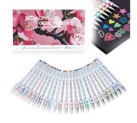 3D Multi-Color Gel Pen Set,1.0mm,Writing Instrument, 12/24/36/48 Color Pack Set, Fine Point Colored Markers for Coloring, Drawing, Painting, Sketching, Greeting Card Making, Illustration (24Color)