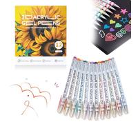 3D Multi-Color Gel Pen Set,1.0mm,Writing Instrument, 12/24/36/48 Color Pack Set, Fine Point Colored Markers for Coloring, Drawing, Painting, Sketching, Greeting Card Making, Illustration (12Color)