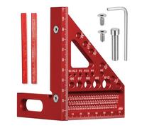 3D Multiángulo Escuadra Carpintero, 22.5-90° Herramientas de Carpintería Precisas, Escuadra De Carpintero 3d En Metal con 11 Tipos de Agujeros & 2 Pines Ocultos Para Carpinteros, Ingenieros