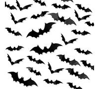 3D Murciélagos Pegatinas, 120 PCS Pegatinas de murciélagos 3D, Murciélagos Decoración, Adecuado para Ventana Exterior e Interior Puerta de pared Suministros de Fiesta de Halloween de Bricolaje