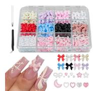 3D Nail Charm - Resin Bow Pearl Heart | Star Nail Ařt Decor