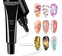 3d Nail Gel, Nail Builder Sculpting, 15ml Manicure Painting Decoration, Long Lasting Authentic Finish, Professional 4 in 1 Formula for Salon, Home, Travel, Holiday Birthday