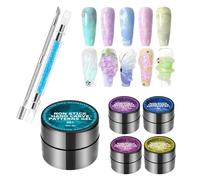 3D Nail Gel - Nail Sculpting Gel | 5 Colors Designs Extension | Manicure Set Non-Stick for Home Salon Carving Molding Building Painting | Soak off UV/LED