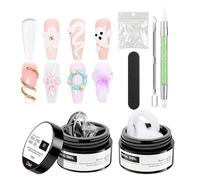 3D Nail Gel - Non Stick Fingernail Design Gel | Sculpture Hard Building Gels For Beginners Professionals Beauty Lovers Students Women Girls Wives Mothers Brides Home Salon