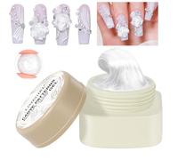 3D Nail Gel, Non-Sticky 5g Easy Dry White Manicure Supplies For Carving Molding And Building Nail Sculptures But Also Suits Mixing Glitter