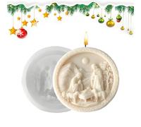 3D Nativity Jesus Family Shape Candle Silicone Molds For DIYs Candle | Jesus Family Nativity Decoration Mold For Figurines, Easy Release For Resin Fondant Gypsum Plaster Wax Soap Chocolate