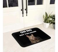 3D Oh No Not You Again Funny Cat Non-Slip Floor Mat Water Oil Proof Carpet Rug for Kitchen Entrance Bedroom Footpad Mats-60x90cm