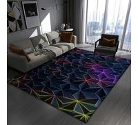 3D Optical Illusion Geometric Area Rug Luxury Non-Slip Carpet for Living Room Bedroom Modern Art Decor Kitchen Machine Washable Carpet Soft (37,100 * 200cm)