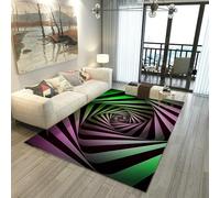 3D Optical Illusion Geometric Area Rug Luxury Non-Slip Carpet for Living Room Bedroom Modern Art Decor Kitchen Machine Washable Carpet Soft (23,120 * 180cm)