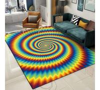 3D Optical Illusion Geometric Area Rug Luxury Non-Slip Carpet for Living Room Bedroom Modern Art Decor Kitchen Machine Washable Carpet Soft (9,120 * 400cm)