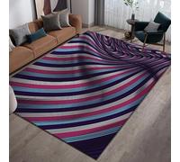 3D Optical Illusion Geometric Area Rug Luxury Non-Slip Carpet for Living Room Bedroom Modern Art Decor Kitchen Machine Washable Carpet Soft (22,100 * 200cm)