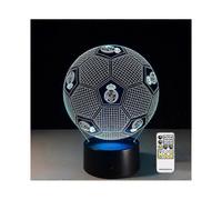 3d Optical Illusion Real Madrid Football Night Light Toy Lamp,remote Control,dimmable,battery Or Usb Powered,7 Colors Change Christmas Birthday Gift F