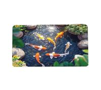 3D Optical Illusion Rug - Fish Pond Hole Design For Unique Home Decoration | Polyester With Soft Velvet Printing, Anti-Slip Non-Skid Floor Mat, Living Room Bedroom Party Holiday Seasonal Decor