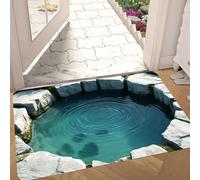 3D Optical Illusion Rug - Optical Illusion Rug Hole Dog Gets Scared of 3D Carpet Rugs That Looks Like a Hole as Test & Game with Your Cat or Dog (F,L)