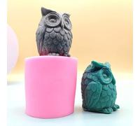 3D Owl Candle Molds Silicone Mould for Candle Making DIY Handmade Resin Molds for Plaster Wax Tools Candle Making Supplieschocolate mould cake mould baking mould.