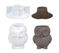 3D Owl Shape Candle Mold for Decorative Craft Projects