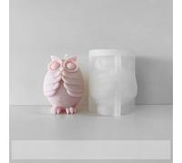 3D Owl Silicone Molds for Candles - Animal Candle Molds Kit, Reusable DIY Aromatherapy Wax, Soap Molds (Owl Design), Home Decor Gift, BPA Free,3ps,MOUTH-COVERING OWL