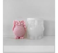 3D Owl Silicone Molds for Candles - Animal Candle Molds Kit, Reusable DIY Aromatherapy Wax, Soap Molds (Owl Design), Home Decor Gift, BPA Free,5ps,EAR-COVERING OWL